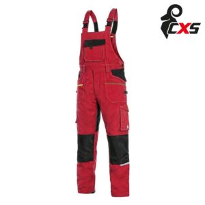 Ogrodniczki Canis CXS Stretch Czerwony Przód