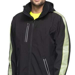 Softshell Mark The Helper Black Fluo